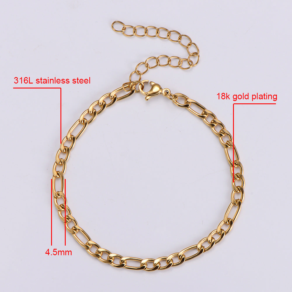 Gold Geometric Bracelet Stainless Steel Jewelry For Women Gift For Her Everyday Accessory Modern Elegant Style