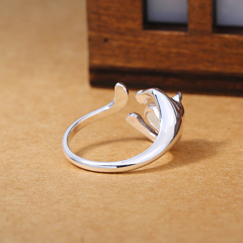 Copper Leopard Ring With Blue Eye Detailing Electroplated Fashion Ring 11mm Wide 20mm Diameter Elegant Sparkle