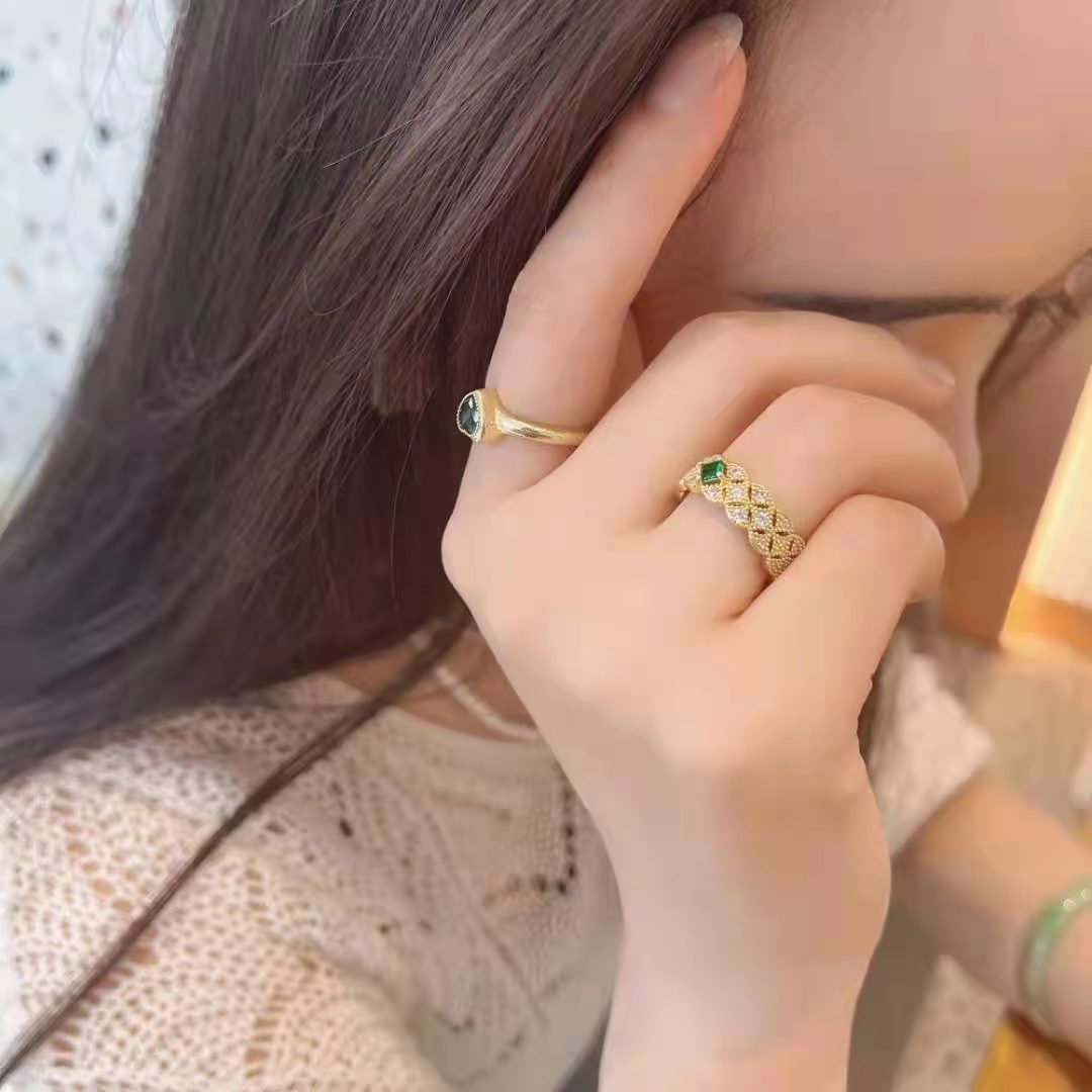 Womens Heart Ring Gold Plated Copper With Cubic Zirconia Inlay Electroplated Fashion Jewelry Heart Shaped Ring