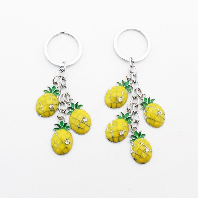 Pineapple Keychain Zinc Alloy Pendant Creative Simulation Design Fruit Accessory For Personal Use And Gift Art