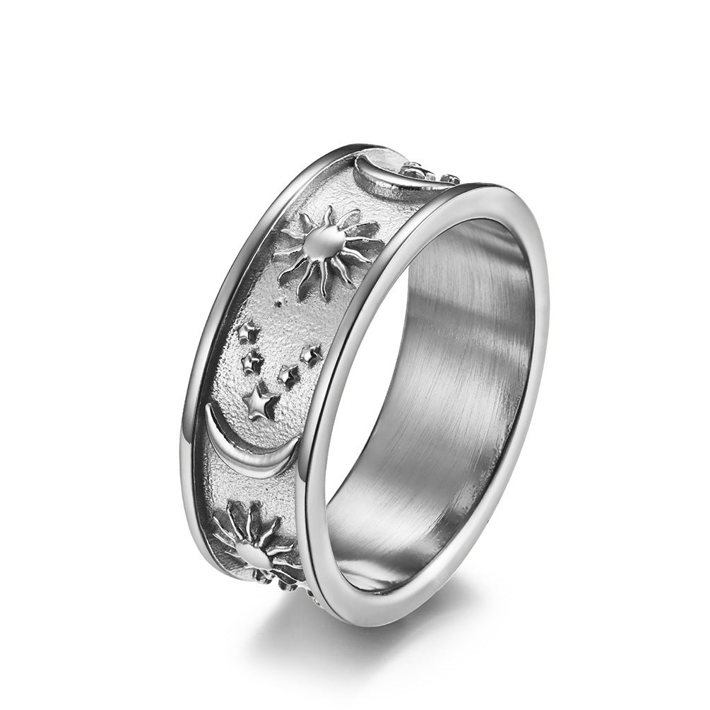 Jewelry Star Stainless Steel Ring Men's Gift
