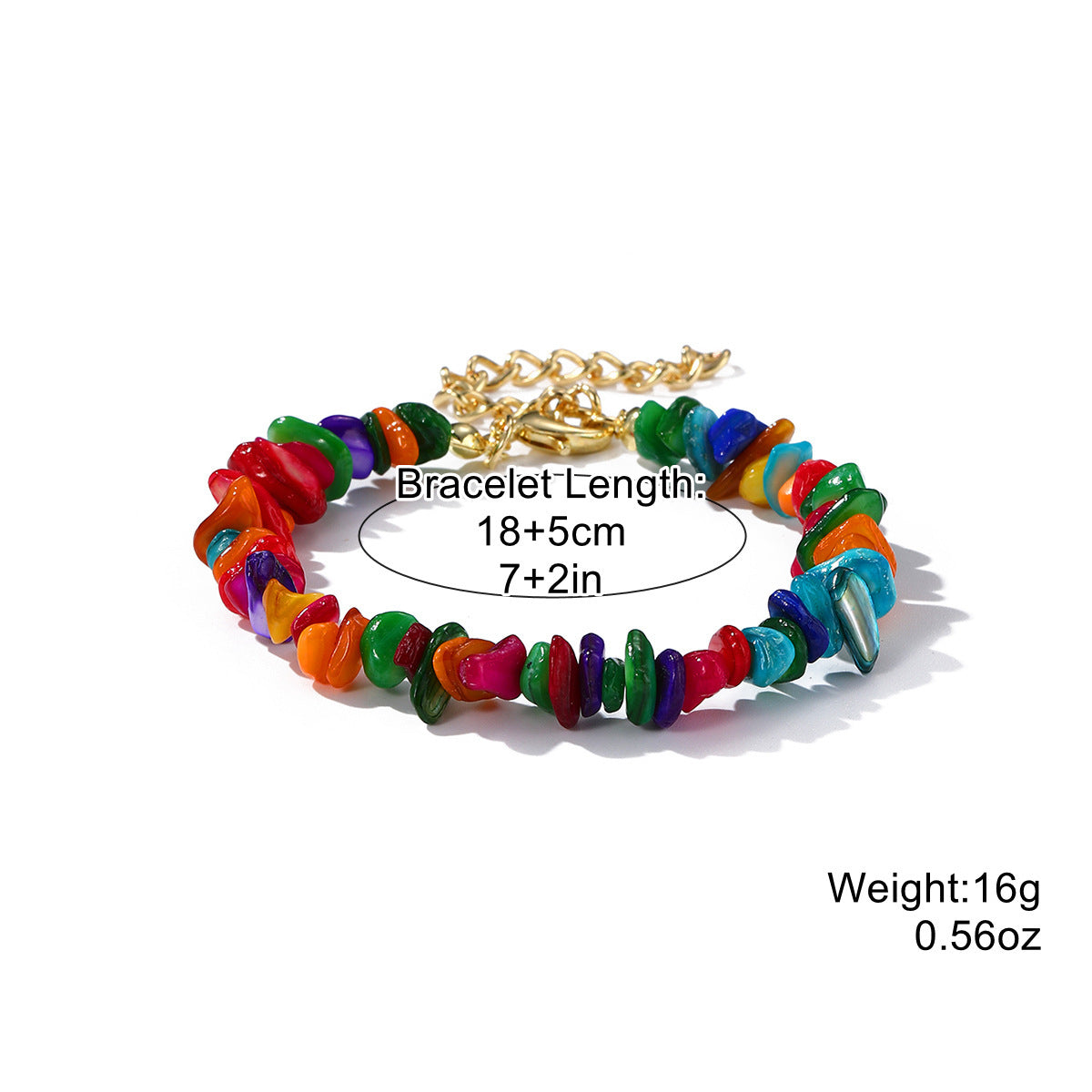 Womens Handmade Turquoise Stone Beaded Bracelet Elastic Boho Style With Colorful Crystal Beads For Everyday Wear