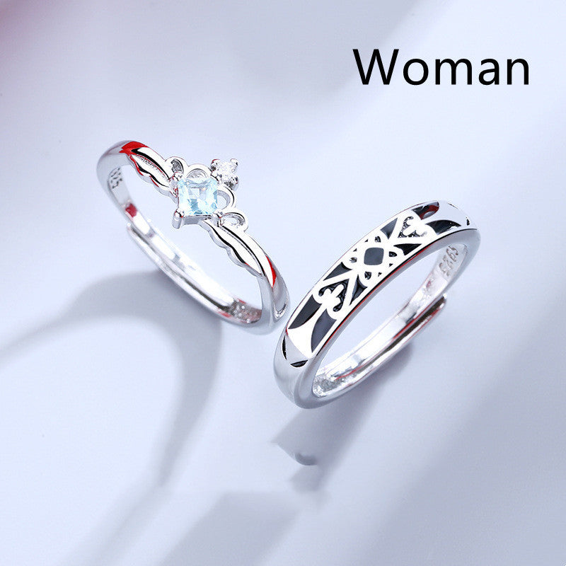 Couple Copper Rings For Him And Her Electroplated Matching Bands With Simple Design And Promise Jewelry For Anniversary