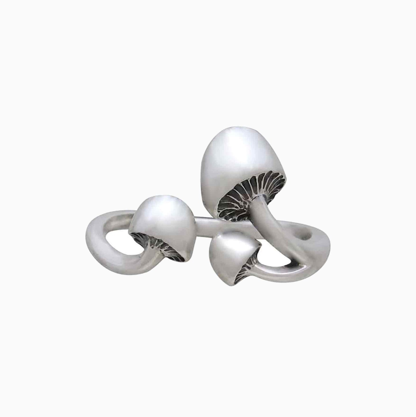 Adjustable Mushroom Design Alloy Silver Ring For Women Fashion Jewelry Trendy Accessory Gift For Her Daily Use