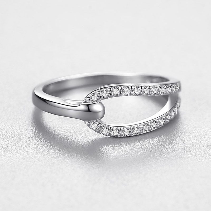 Sterling Silver S925 Ring Women Geometric Korean Style Gift
