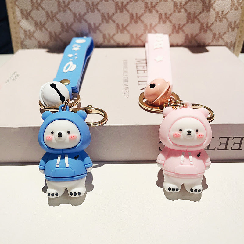 Cute Silicone Bear Keychain Pendant For Bag And Keys