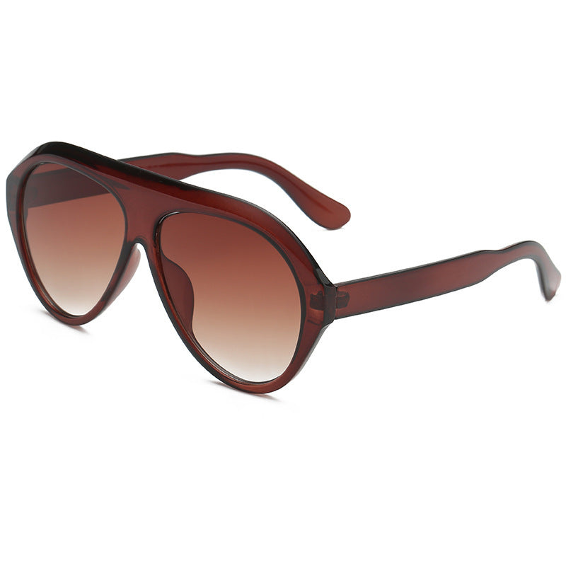 Unisex Large Frame Sunglasses UV400 Mirror Toad Eyewear