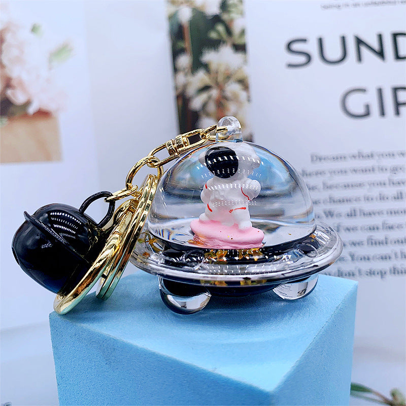 Acrylic Spaceman Keychain Girly Heart Design Alloy Key Chain Accessory For Space Lovers Guitar Skateboard Moon