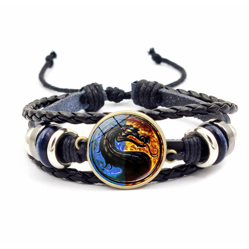 Unisex Woven Bracelet Constellation Design Alloy Bangle