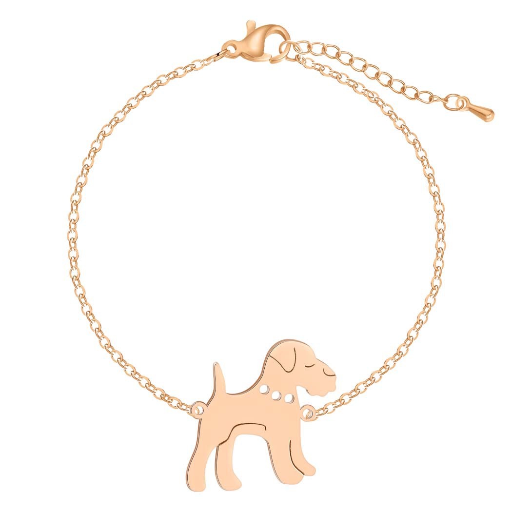 Stainless Steel Pug Pendant Bracelet Unisex Zodiac Gift