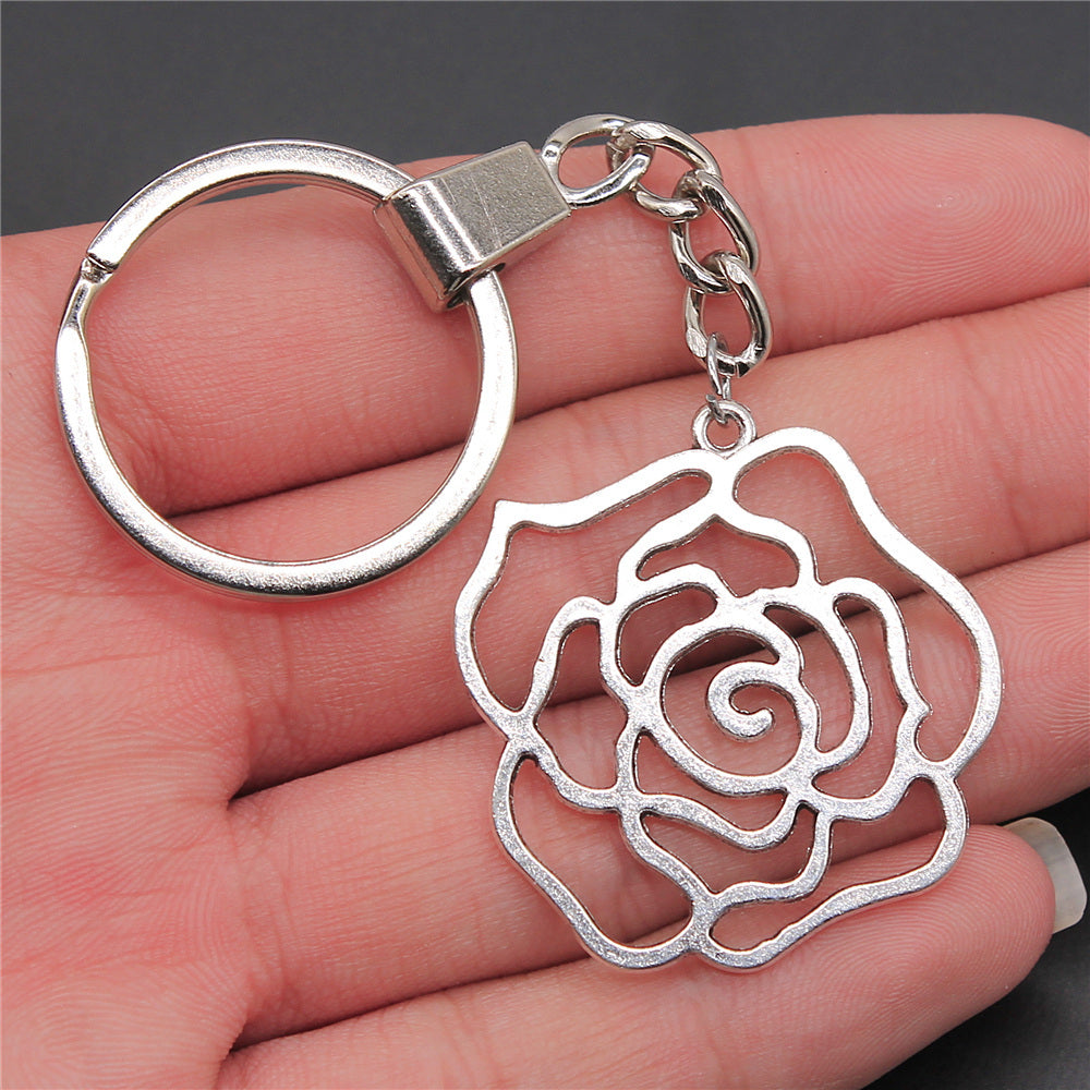 Tree Of Life Keychains Geometrical Alloy Key Ring Simple Fashion Gift Bag Charm Car Key Decoration Accessories