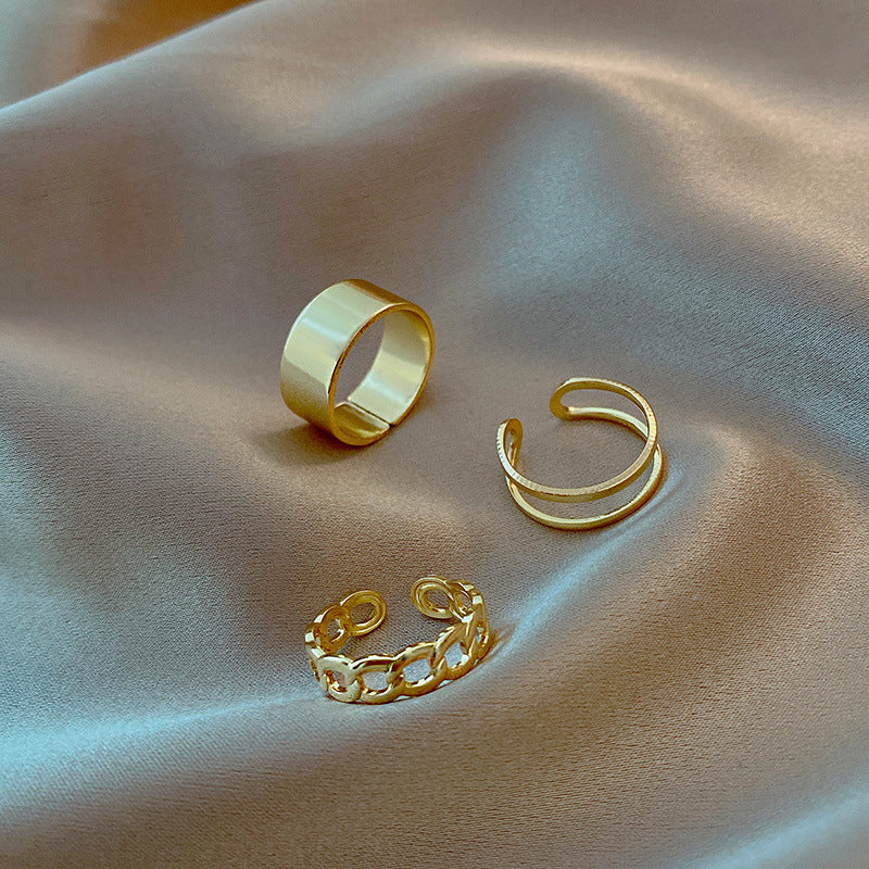 Geometric Gem Inlay Silver Ring 925 Adjustable Open Ring Korean Style Women Fashion Jewelry Everyday Wear For Daily Glam