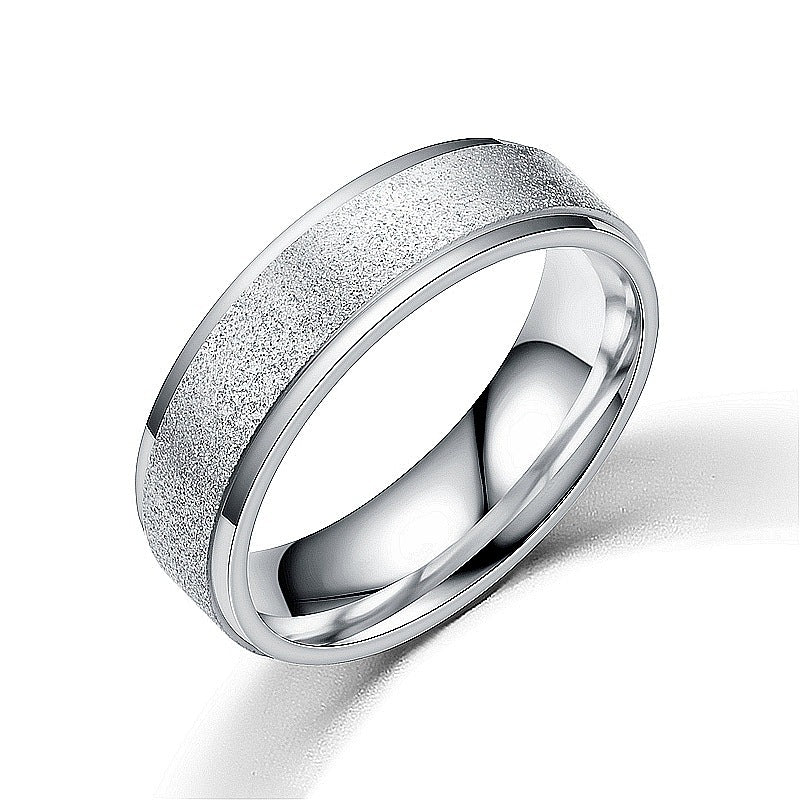 Stainless Steel Ring Unisex Korean Style Geometric Band