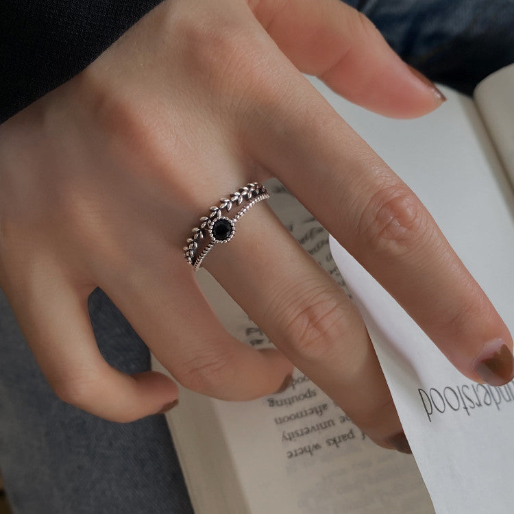 Geometric Zircon Ring Silver Plated Jewelry for Her Elegant Gift Fashion Ring for Women Sparkling Accent Shine