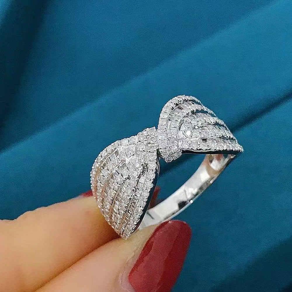 Womens Fashion Trend Minimalist Style Ring Copper Color Platinum Sizes 6 7 8 9 Packing List Ring Type Style 67