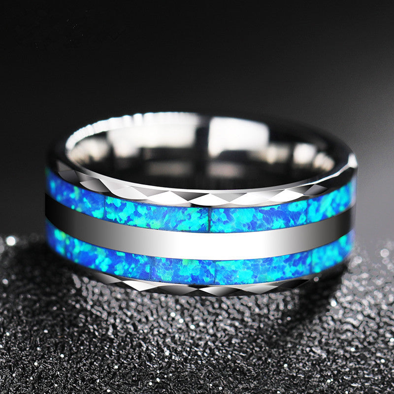 Double Oblique Ring Stainless Steel Geometric Metal Design Silver Finishes Fashion Accessory For Everyday Wear