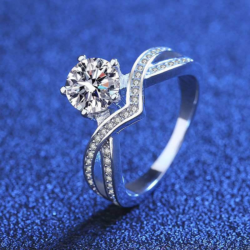 Gold Plated Crown Ring With Artificial Gems Adjustable Gift