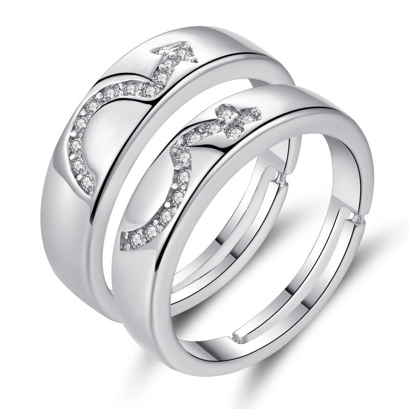 Unisex Sterling Silver Zircon Ring With Elegant Geometric Design For Men And Women Daily Wear Jewelry Gift Now