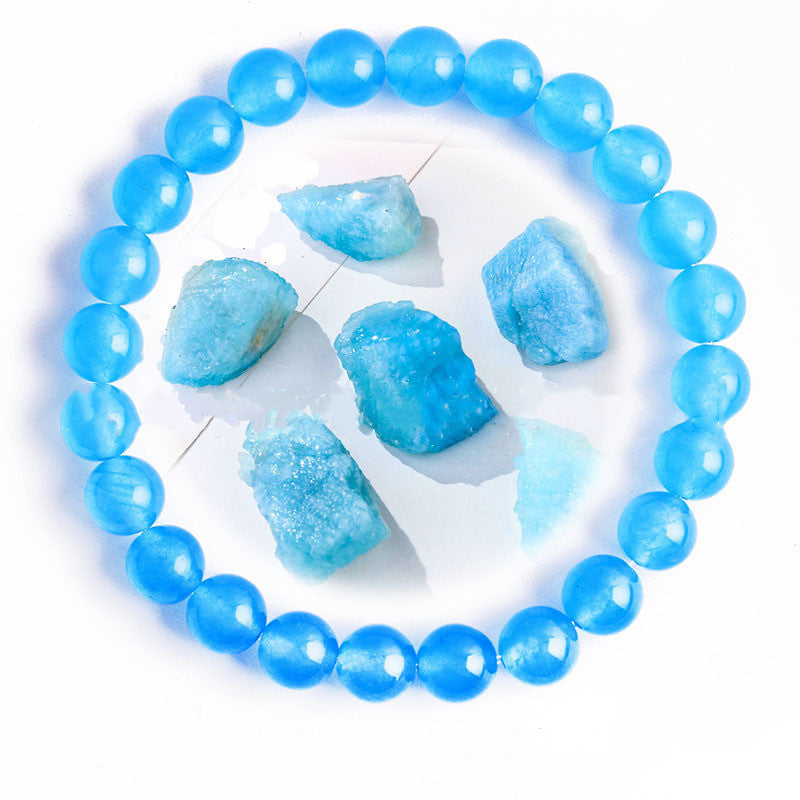 Unisex Bead Bracelet Natural Stone Hand Polished Vintage Geometric Spherical Design for Women and Men Elegance