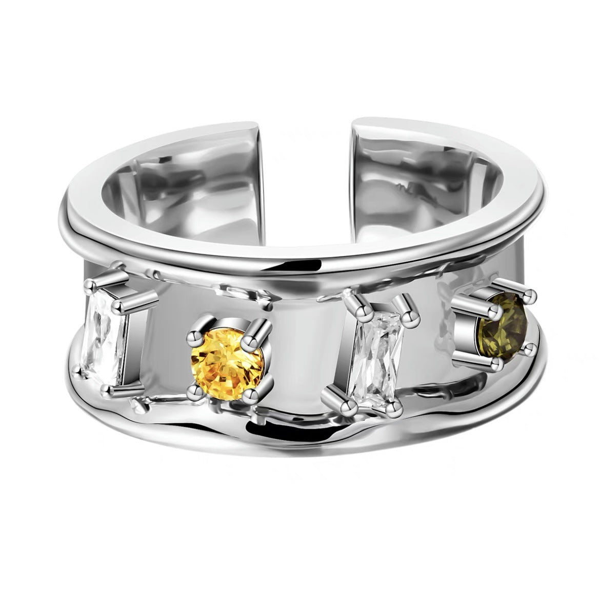 Heart Shaped Zircon Inlaid Copper Ring Elegant Trendy Fashion Jewelry For Daily Wear Special Occasion Gift Now