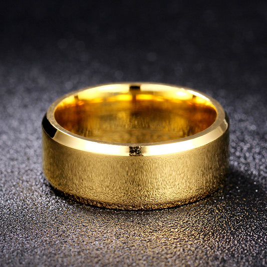 Mens Stainless Steel Ring Geometric Design Fashion Jewelry Band For Him Durable Accessory Mens Ring Gift Steel