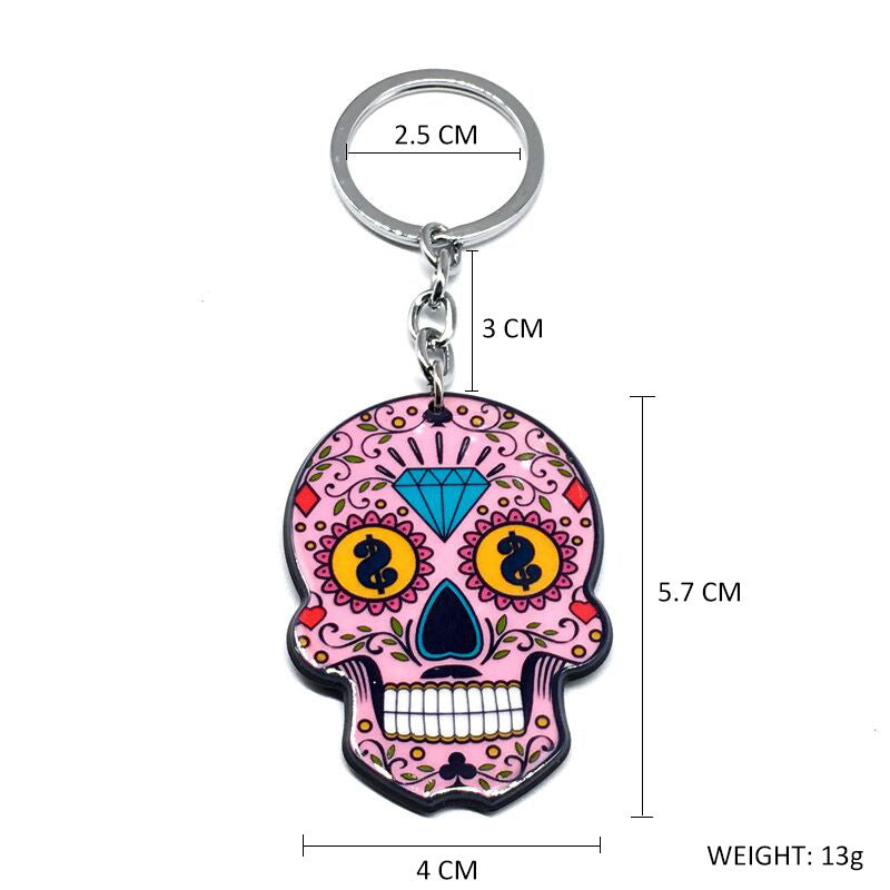 Unisex Skull Keychain Fashionable Plastic Key Ring Trendy Accessory For Bags And Keys Cool Holiday Gift For Gifting