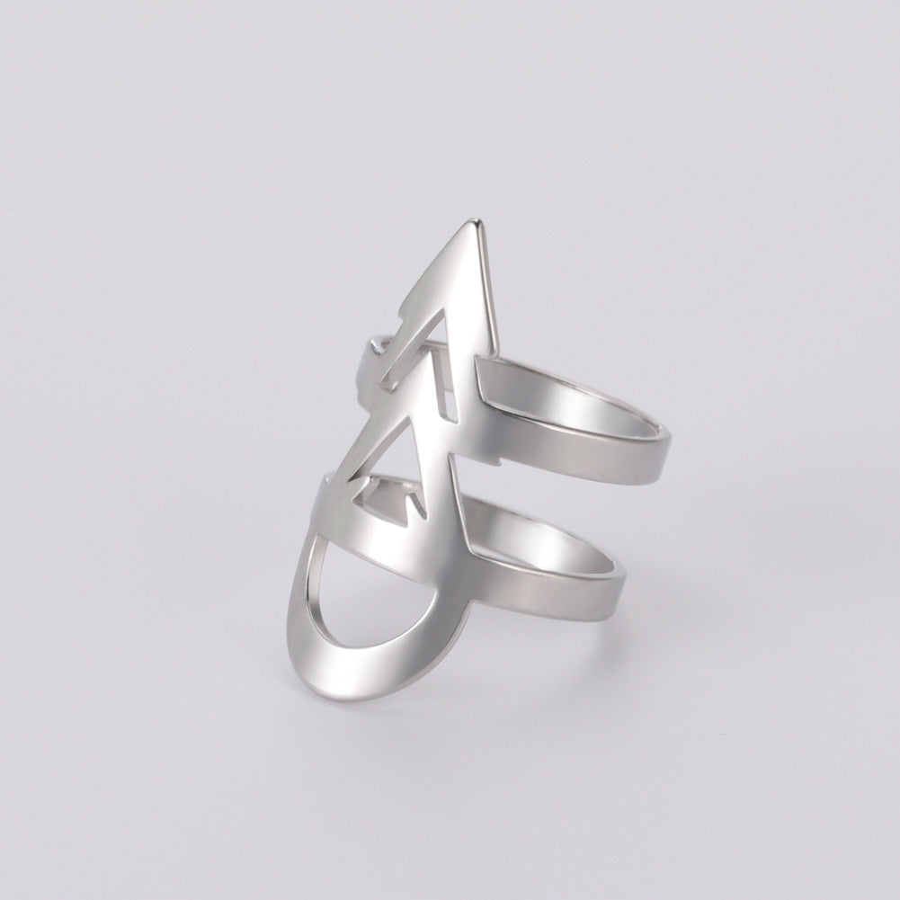 Arrow Ring Stainless Steel Unisex Jewelry Silver Rose Gold