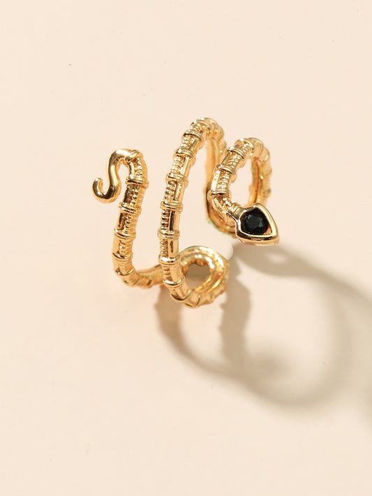 Womens Geometric Ring European Design Copper Zircon Ring Electroplated Finish Simple Fashion Ring Jewelry Chic