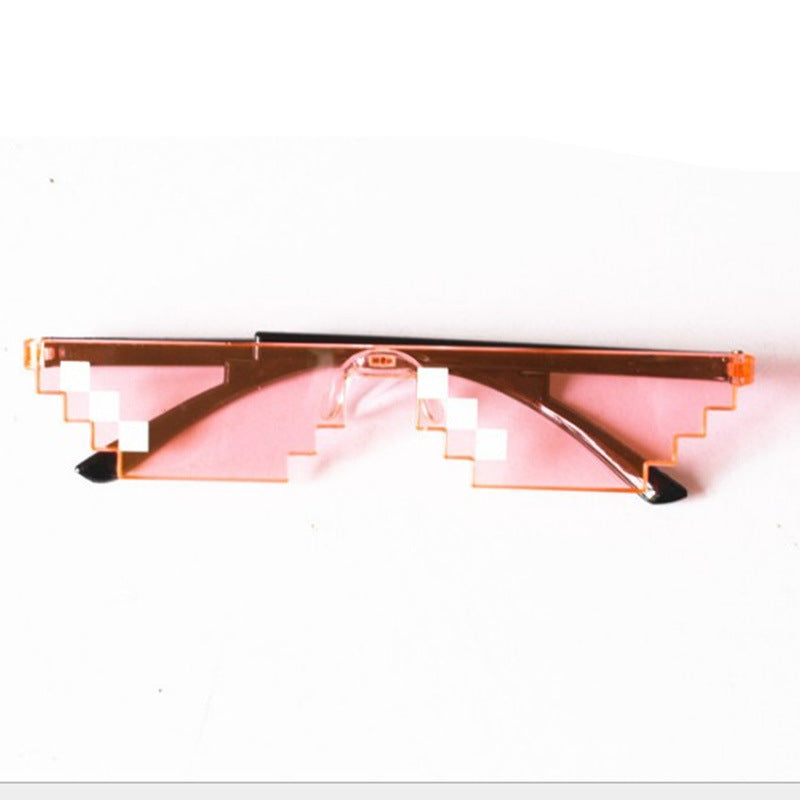 Mosaic Sunglasses Pixel Design Costume Eyewear Decorative Frame Non Polarized Glasses For Men And Women Party Fun