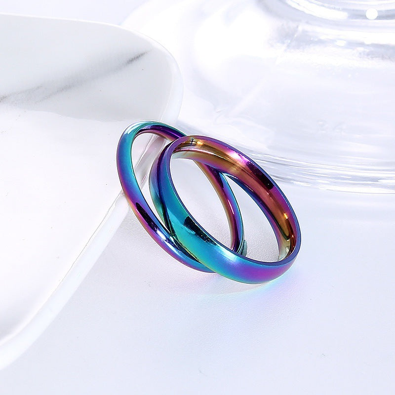 Couple Rings Stainless Steel Simple Geometric Matching Bands For Him And Her Promise Rings For Couples For You