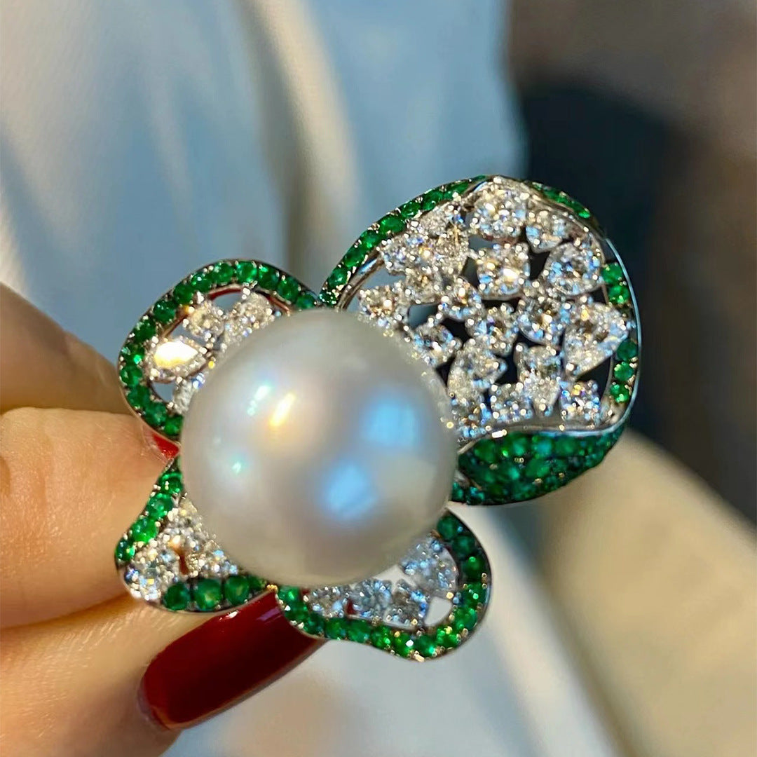 Women's Colorful Petal Ring