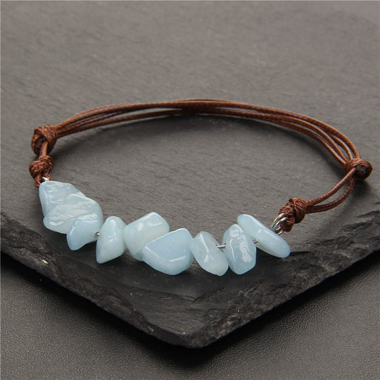 Woven Agate Stone Bracelet for Women European Fashion Rope Jewelry Gift for Her Elegant Accessory Elegant Gift