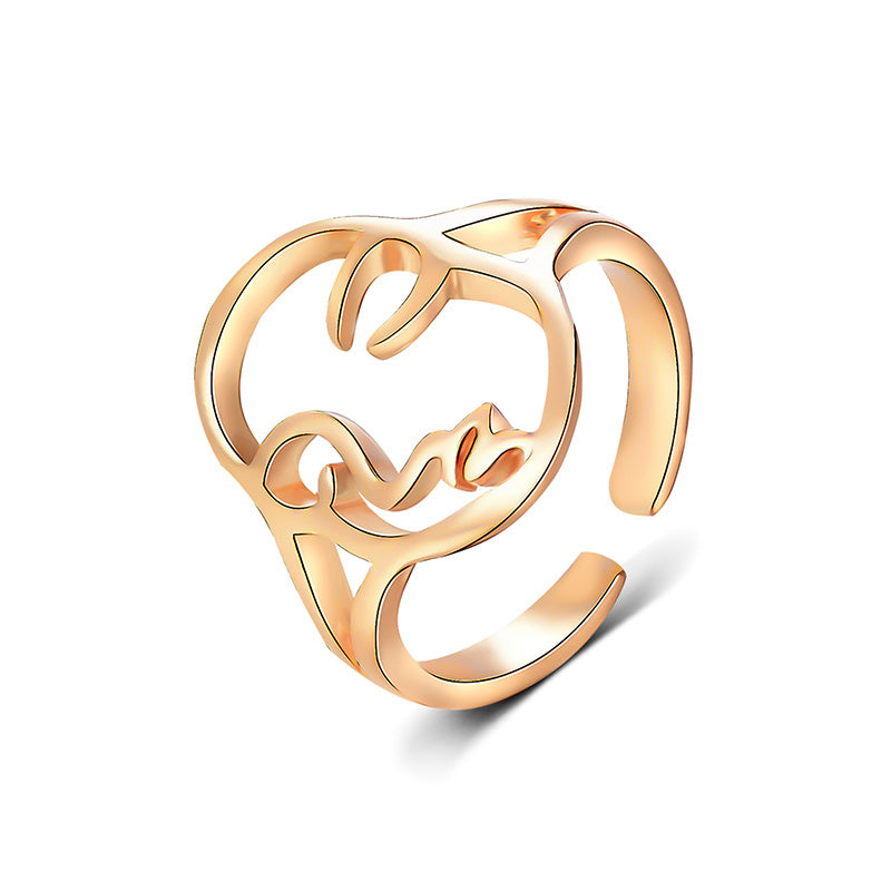 Geometric Alloy Ring For Women Fashion Jewelry Geometric Design For Everyday Wear And Commute Daily Wear Style