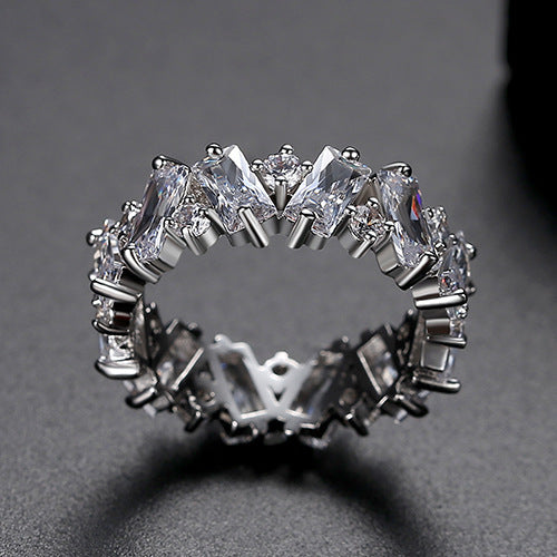 European And American Fashion Color Zircon Ring