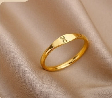 Geometric Copper Ring With Bee Design European American Fashion Statement Jewelry Fishbone Ring Golden Elegant