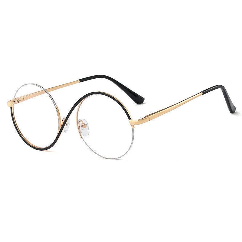 Full Frame Square Glasses Metal Eyewear Anti Blue Light Trend Eyeglasses For Women And Men White Everyday Wear