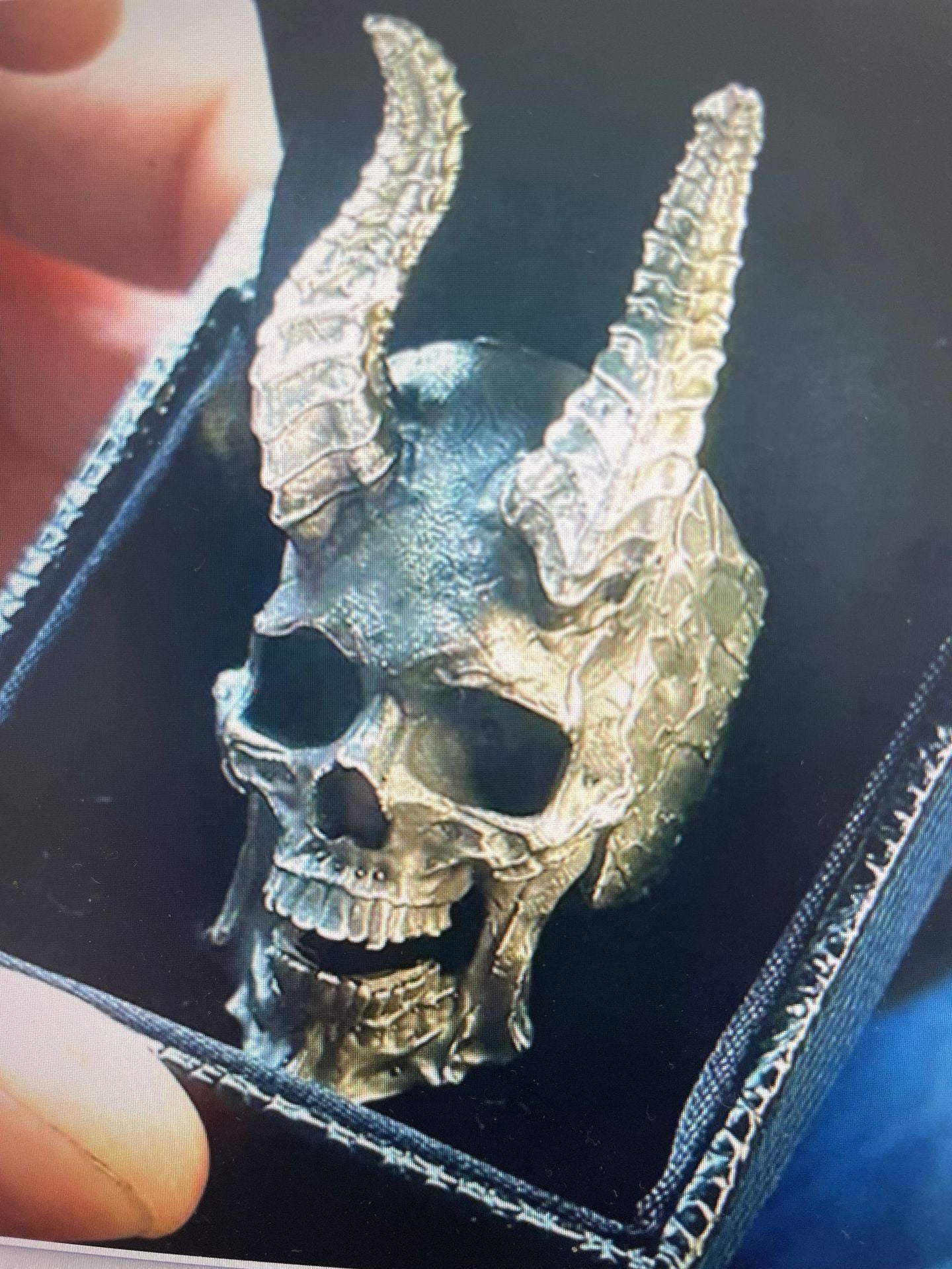 Men Skull Ring Retro Punk Vintage Alloy Electroplated Finish Unique Skull Design Biker Ring For Men Party Style