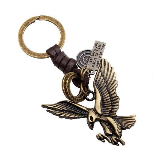 Winged Keychain Gold Finish Durable Metal Car Key Accessory