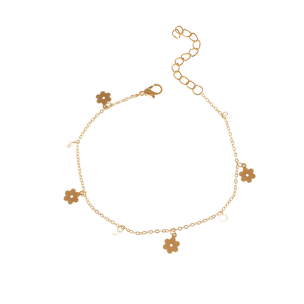 Womens Pearl Anklet Geometric Design Simple Jewelry Individually Packed Ankle Bracelet For Women Pearl Element