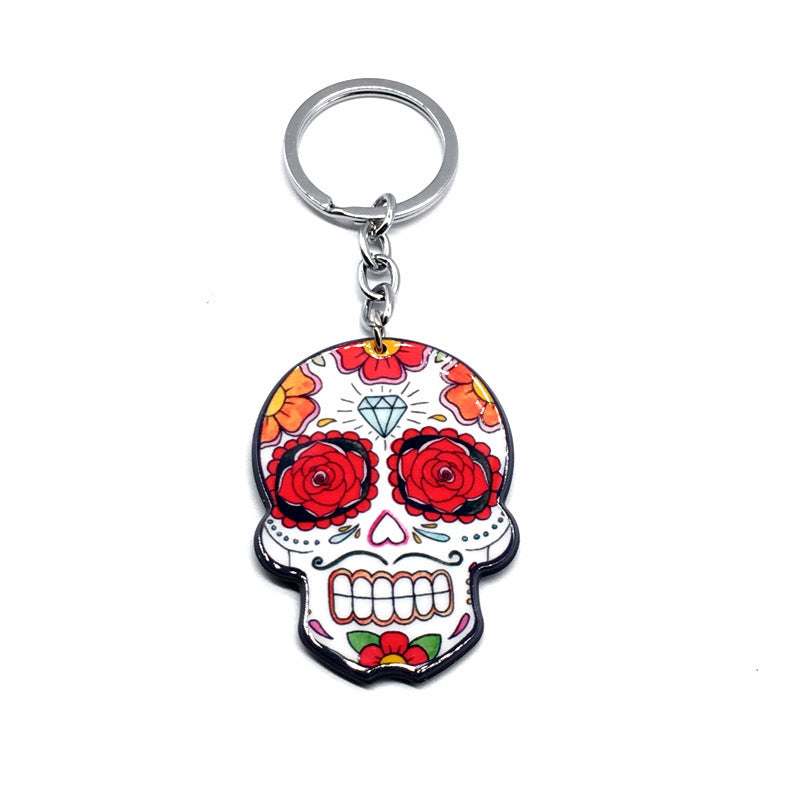 Unisex Skull Keychain Fashionable Plastic Key Ring Trendy Accessory For Bags And Keys Cool Holiday Gift For Gifting