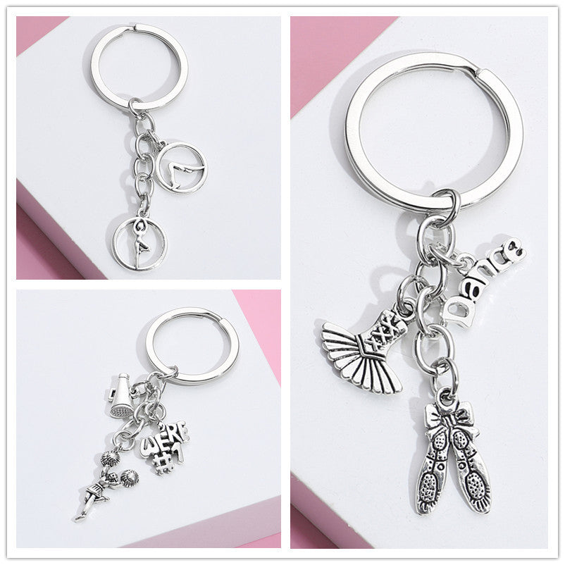 Womens Keychain Fashion Pendant Accessory Dance Yoga Enthusiasts Bag Charm Stylish Keyring Decoration Gift Everyday Use