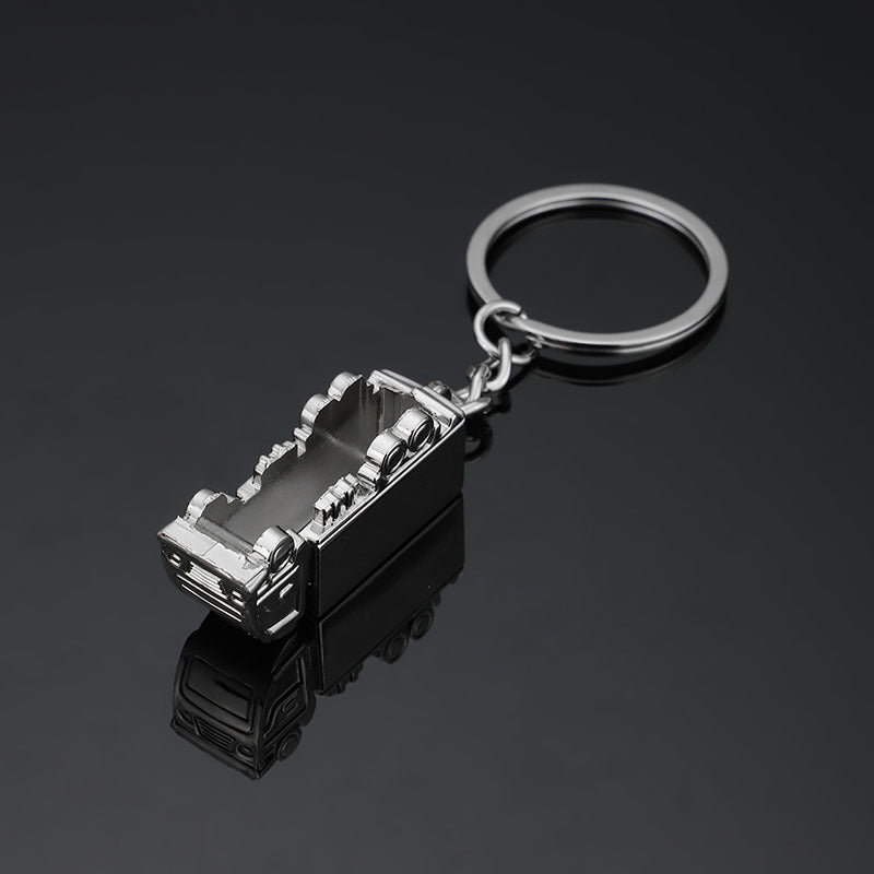 3D Truck Keychain Metal Car Keychain Pendant Zinc Alloy Keychain Novelty Keyring Unique Car Accessory Gift Car