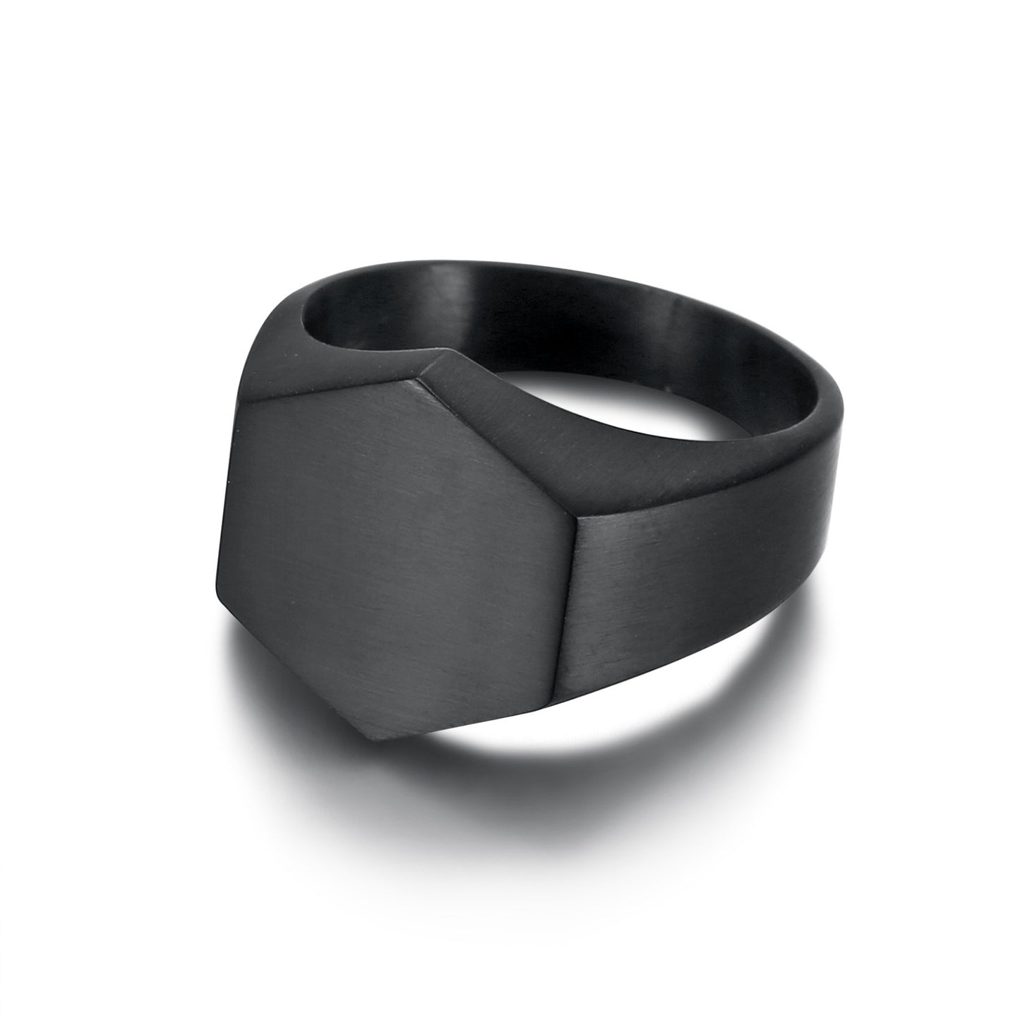 Unisex Stainless Steel Ring Geometric Design Band for Men or Women Neutral Jewelry Steel Gold Black Ring