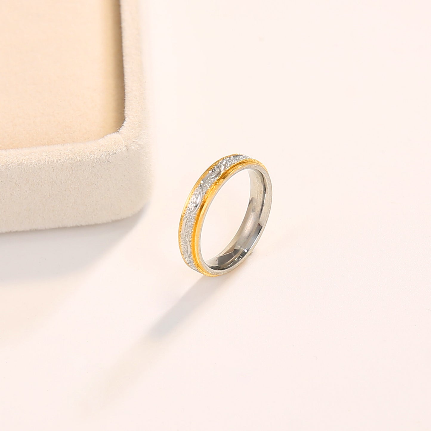 Stainless Steel Couple Ring Set 4mm 6mm For Him And Her