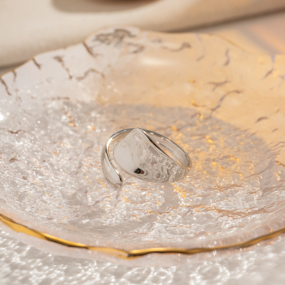 Women Open Ring Irregular Shaped Stainless Steel Fashion Jewelry For Everyday Wear Trendy Unique Durable Personalized