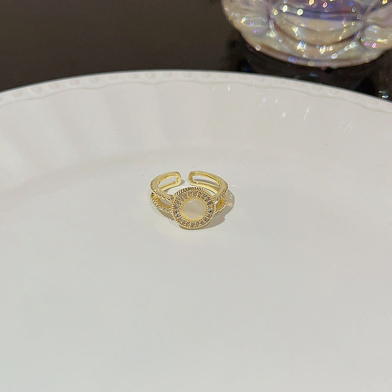 Open Ring For Women Butterfly Zircon Inlaid Copper Ring With Bow Square Heart Elements Fashion Jewelry Sparkle