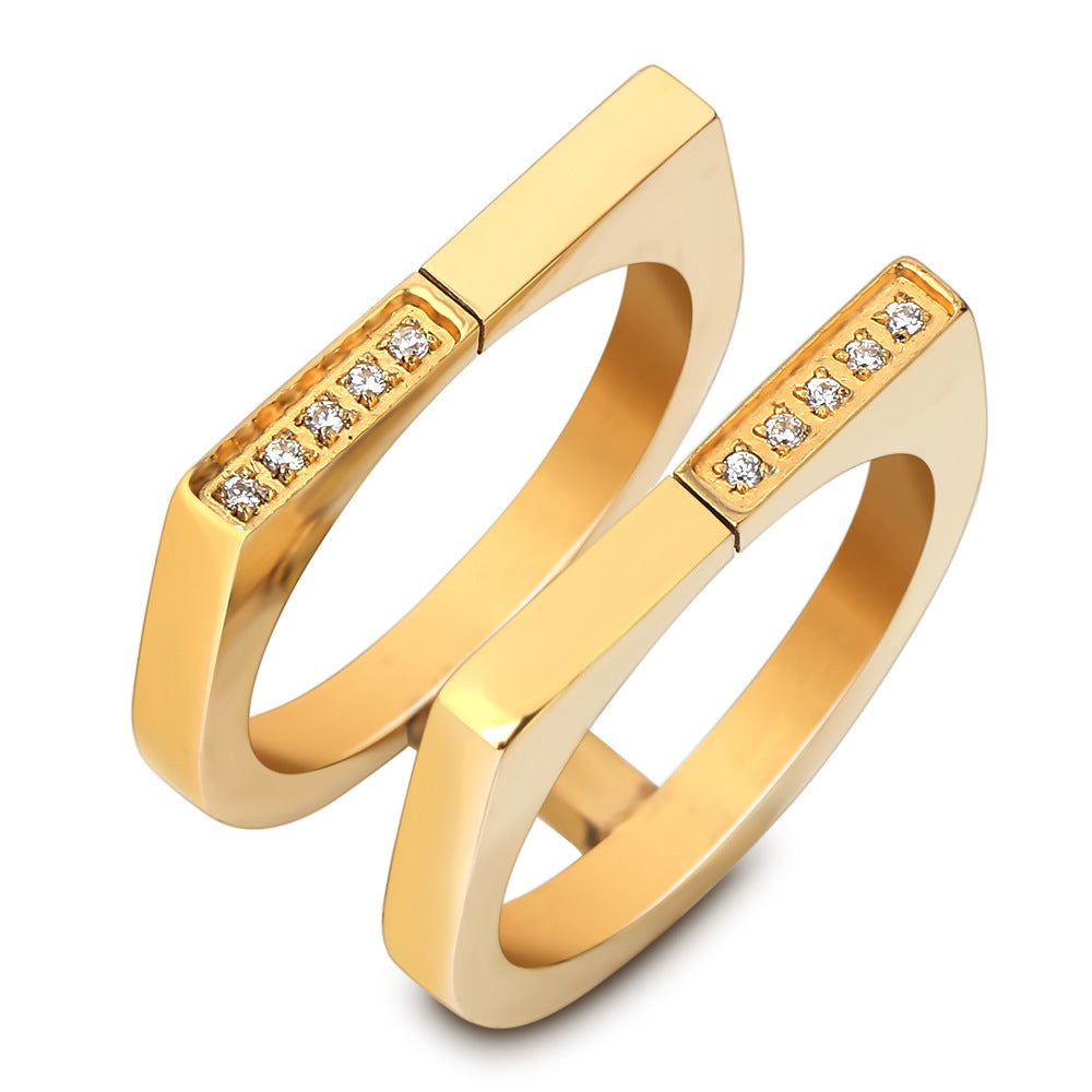 Stainless Steel Ring for Women and Men Fashion Jewelry Band Steel Gold Color Sizes 6 7 8 9