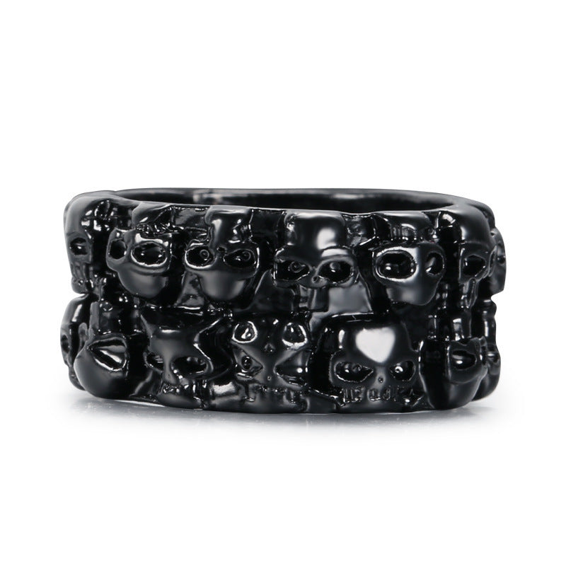 Unisex Vintage Geometric Skull Ring Alloy Band Intricate Animal Zodiac Design Individually Packed Size 7 10 11