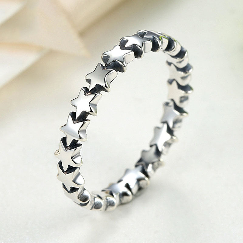 Sterling Silver Star Ring Unisex Diamond Cut Fashion Jewelry 925 Silver Ring Individually Packed Sizes 5 6 7 8 9 US Diamond