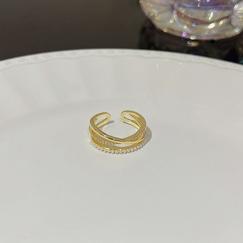 Open Ring For Women Butterfly Zircon Inlaid Copper Ring With Bow Square Heart Elements Fashion Jewelry Sparkle